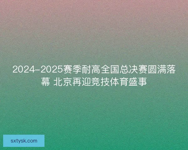 2024-2025赛季耐高全国总决赛圆满落幕 北京再迎竞技体育盛事