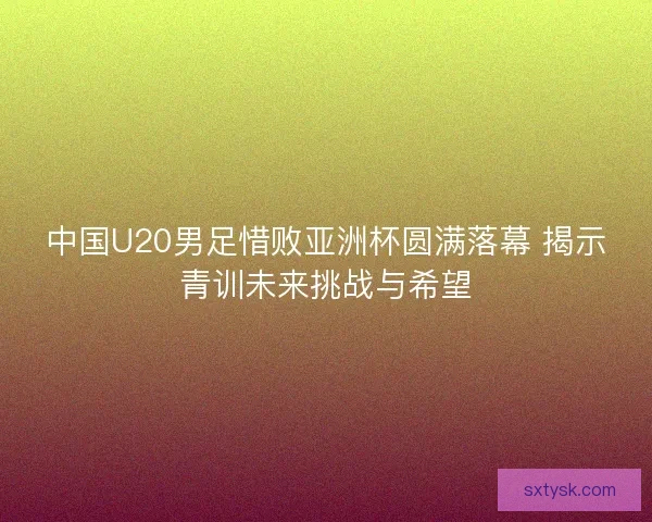 中国U20男足惜败亚洲杯圆满落幕 揭示青训未来挑战与希望